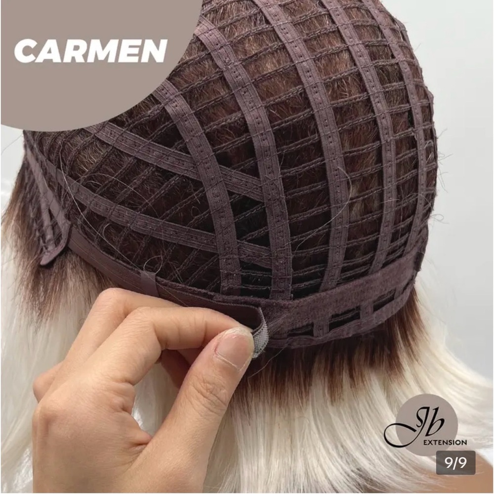 Carmen - Short Silver Bob Wig by JB Extension - Picture 9 of 16